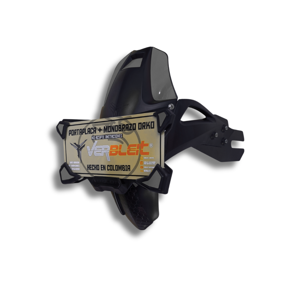 Guardabarro Trasero Monobrazo Orko + Porta Placa