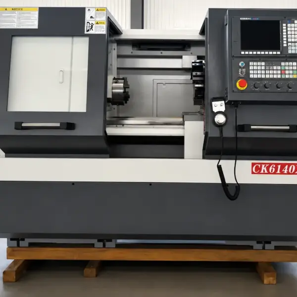 Detalle de torreta de herramientas del torno CNC CK6140