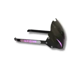 Guardabarro Trasero Hornet Akt NKD 125 Emblema Inoxidable color calca morada